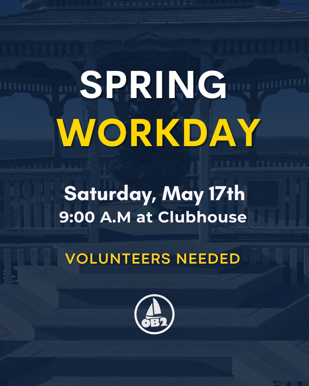 Spring Work Day is HERE!
ㅤ
Let's roll up our sleeves and make OB2 shine for an amazing summer! Join your OBYC community to rake, plant, and tidy up. It's all about teamwork and getting ready for sun-filled days ahead. Stick around for refreshments and good company afterwards! Every hand helps! Let's do this!
ㅤ
#OBYC #SpringWorkDay #CommunityFirst #BeachCleanup #OB2Pride #OceanBeachNJ #YachtClubLife